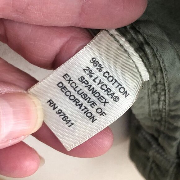 J. Jill Baleaf Military Moss Green Corduroy Blazer Jacket - Moto - Picture 9 of 10